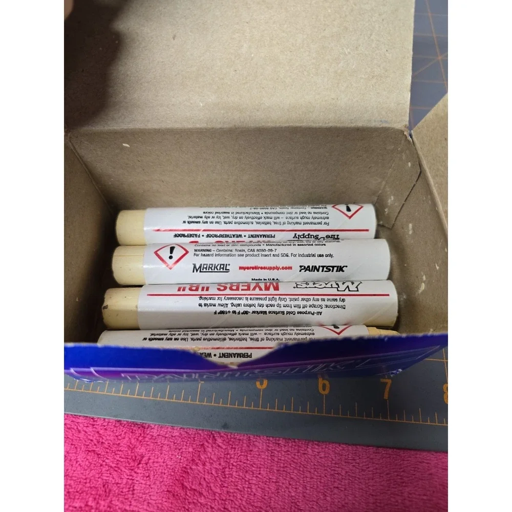 Markal Paintstik Myers B White 12 Ct 1 Box 087920 Mark Size 17mm New In Box